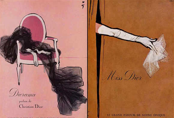Vintage Dior Perfume Ads via La Petite Gigi