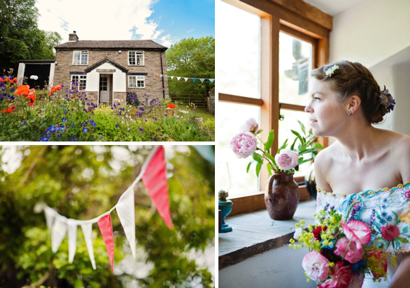 A wedding dress made from tableclothes, by Cardiff & South Wales Wedding Photographer, Aga Tomaszek