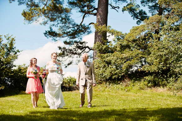 A wedding dress made from tableclothes, by Cardiff & South Wales Wedding Photographer, Aga Tomaszek