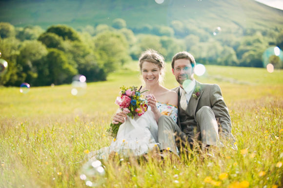 A wedding dress made from tableclothes, by Cardiff & South Wales Wedding Photographer, Aga Tomaszek