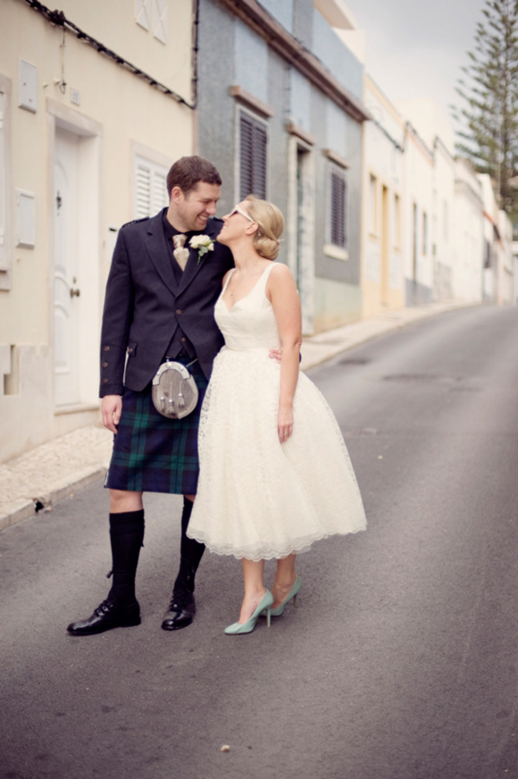 Pale Blue Wedding Shoes and a Cute Red Cardigan Love My Dress