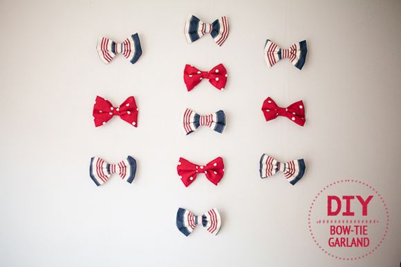 Red and blue bow ties - How to make a bow tie tutorial