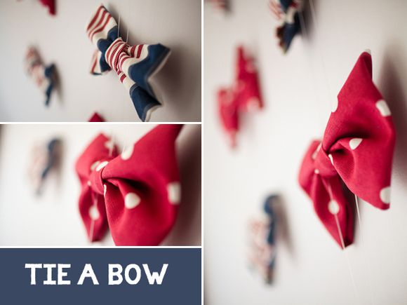 Red and blue bow ties - How to make a bow tie tutorial