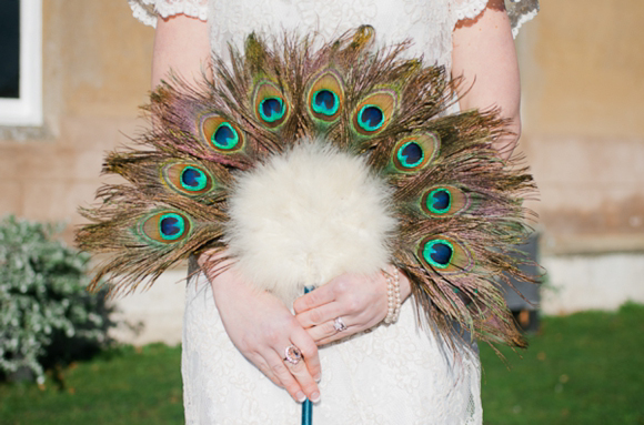 peacock feather fan