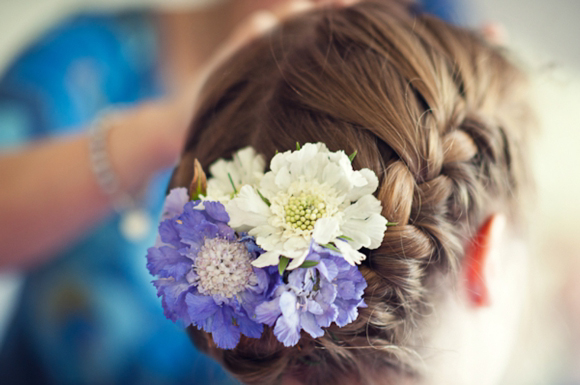 Bride with flowers in her hair