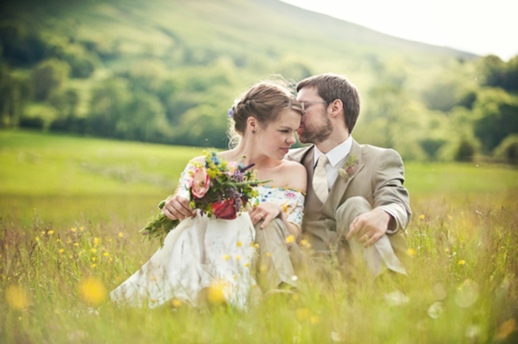 A wedding dress made from tableclothes, by Cardiff & South Wales Wedding Photographer, Aga Tomaszek