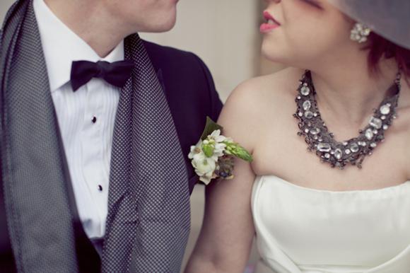 A Sarah Arnett wedding dress for a 1920s and 1940s inspired wedding in Glasgow...