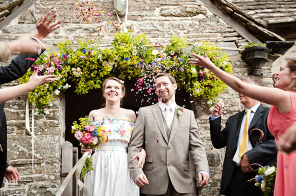 A wedding dress made from tableclothes, by Cardiff & South Wales Wedding Photographer, Aga Tomaszek