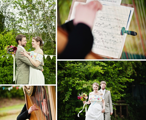 A wedding dress made from tableclothes, by Cardiff & South Wales Wedding Photographer, Aga Tomaszek