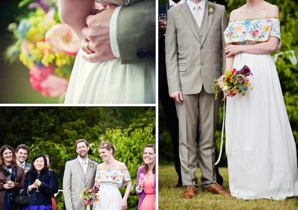 A wedding dress made from tableclothes, by Cardiff & South Wales Wedding Photographer, Aga Tomaszek