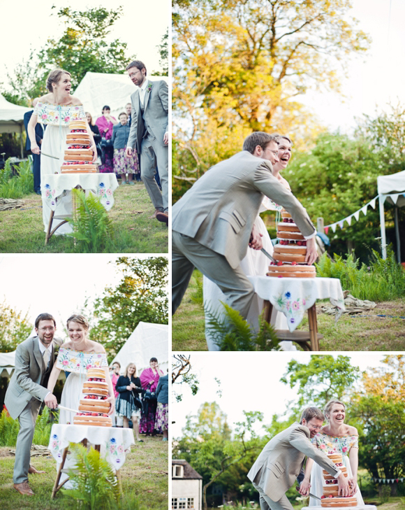 A wedding dress made from tableclothes, by Cardiff & South Wales Wedding Photographer, Aga Tomaszek