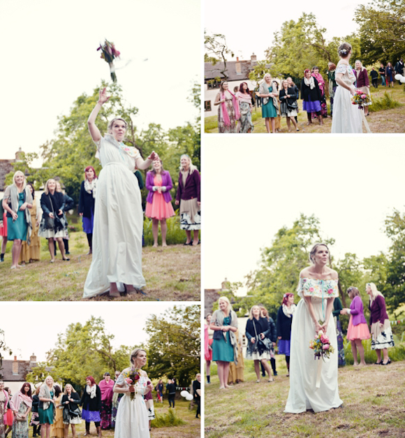 A wedding dress made from tableclothes, by Cardiff & South Wales Wedding Photographer, Aga Tomaszek