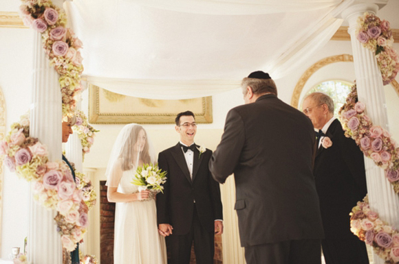 Jewish Wedding with the bride wearing Saskia by Jenny Packham