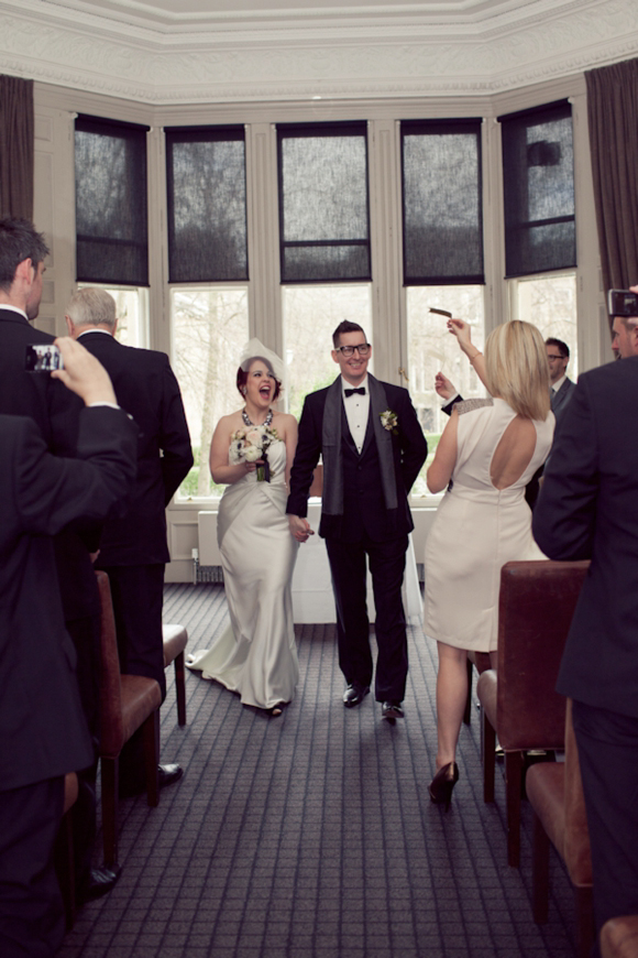 A Sarah Arnett wedding dress for a 1920s and 1940s inspired wedding in Glasgow...