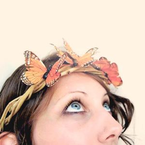 Zephyr butterfly crown for brides and bridesmaids, by Whichgoose on Etsy