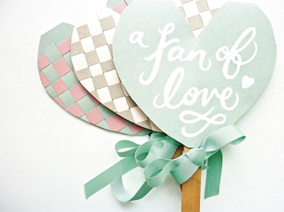 Woven Heart Wedding Fans by Berinmade for Love My Dress Wedding Blog...
