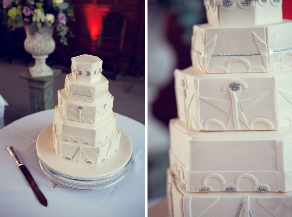 1920s inspired art deco wedding cake