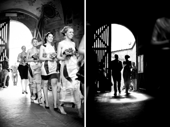 Black and White Wedding Photographs of a Tuscan Wedding and Vera Wang Wedding Dress...