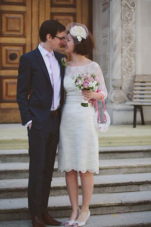A vintage wedding dress from Fur Coat No Knickers of London, Love My Dress Vintage and Alternative Wedding Blog