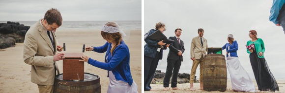 Intimate destination wedding on an Irish Beach