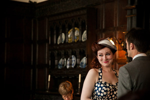 Polka Dot Blue Wedding Dress and a 1948 Baby Blue Buick...