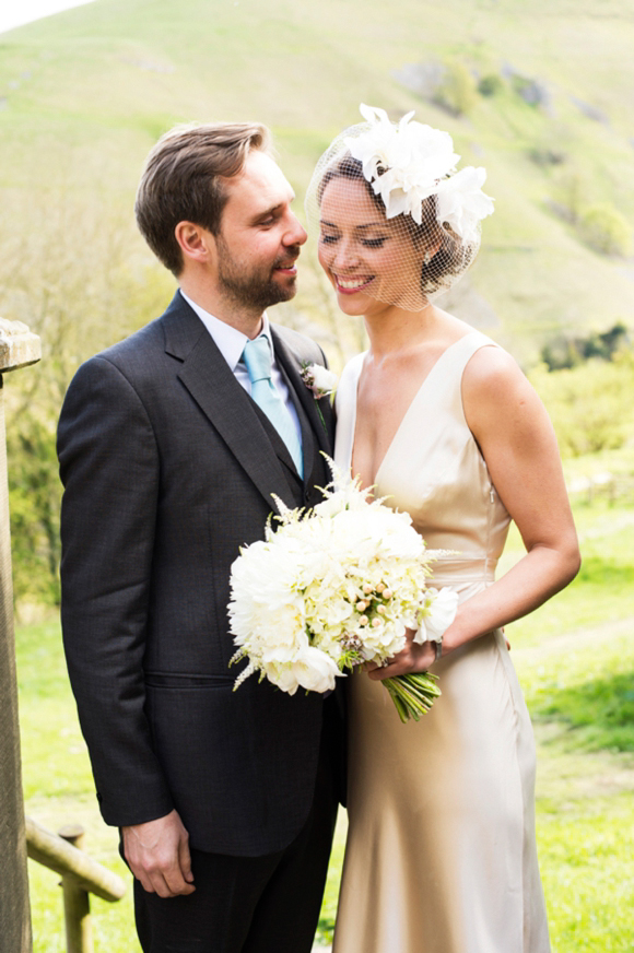 A 1940s Inspired Silk Wedding Dress For A Relaxed and Elegant Wedding