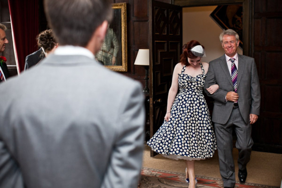 Polka Dot Blue Wedding Dress and a 1948 Baby Blue Buick...