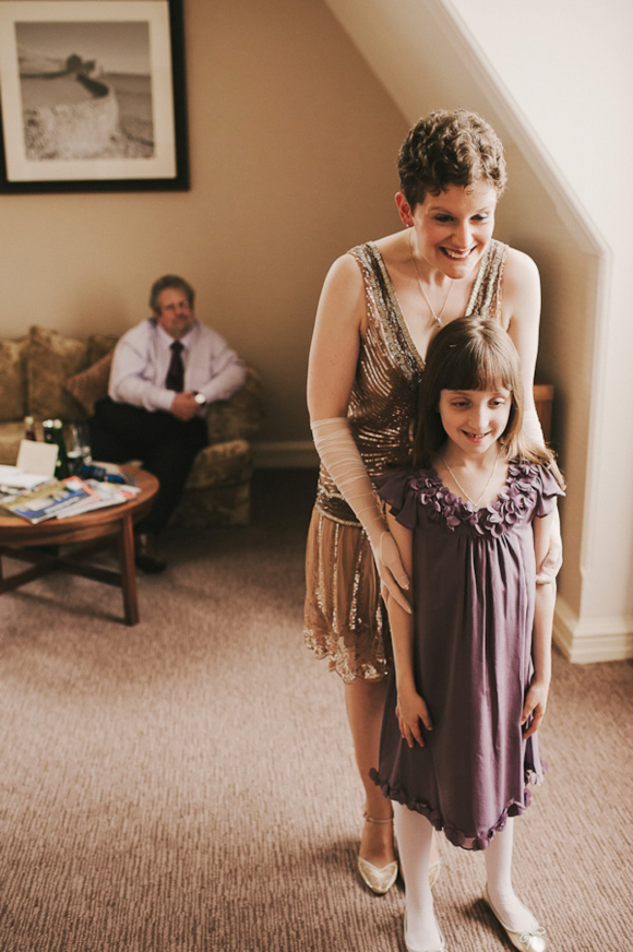 1920s style beaded flapper wedding dress