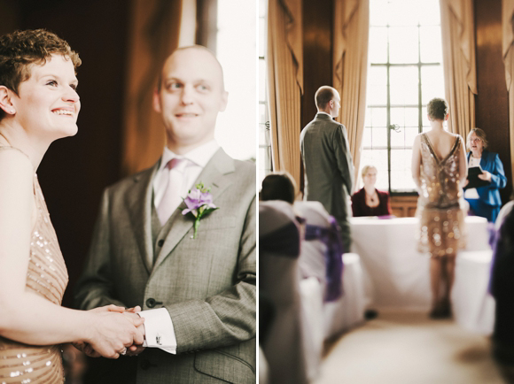 1920s style beaded flapper wedding dress