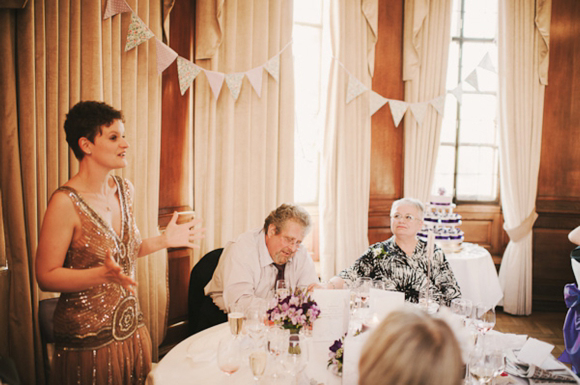 1920s style beaded flapper wedding dress