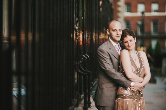 1920s style beaded flapper wedding dress