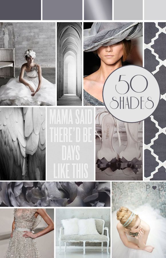Fifty Shades of Grey Wedding Moodboard