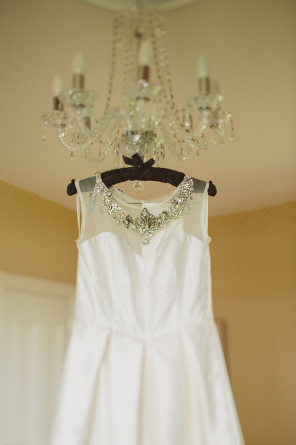A wedding dress with pockets