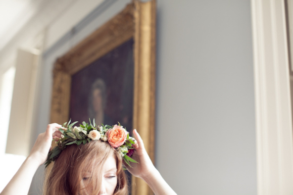 Floral Crown, Scottish Castle Wedding