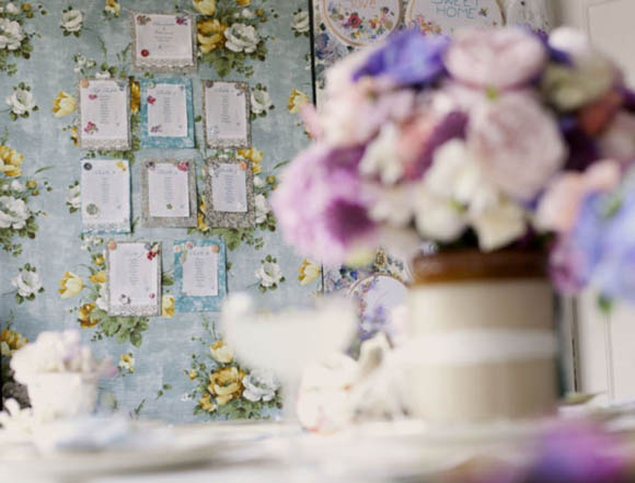 The Linen Garden by Vicky Trainor, vintage fabric wedding stationery and table decor