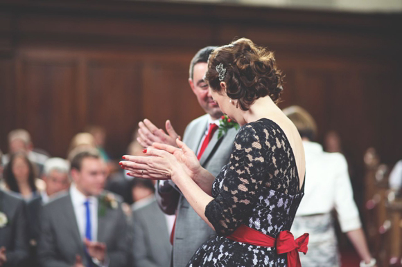 Black lace wedding dress, Islington London wedding, Hoxton Hotel