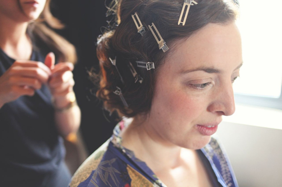 Black lace wedding dress, Islington London wedding, Hoxton Hotel