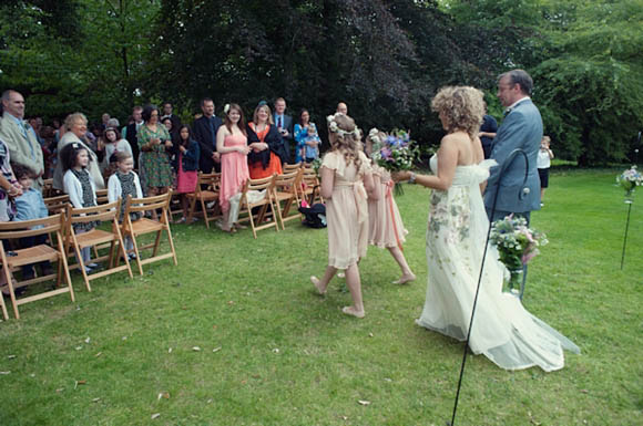 Claire Pettibone Wedding Dress, Barn Wedding, photos by Eliza Claire