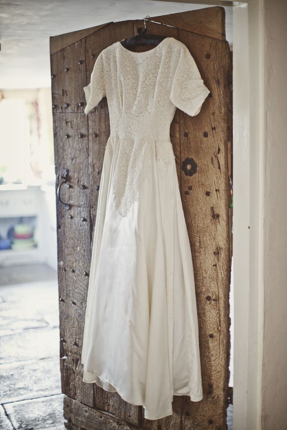 1950s vintage wedding dress, via Elizabeth Avey