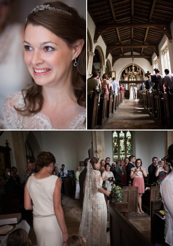 Sally Lacock lace wedding dress, relaxed country, vintage inspired wedding