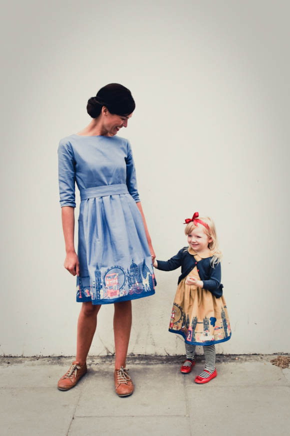 Poppy, hand illustrated, vintage inspired children and adult dresses