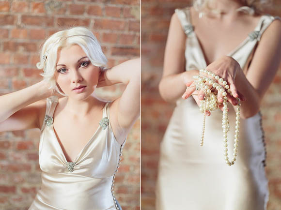 Vintage inspired wedding dress designer in London, Dana Bolton