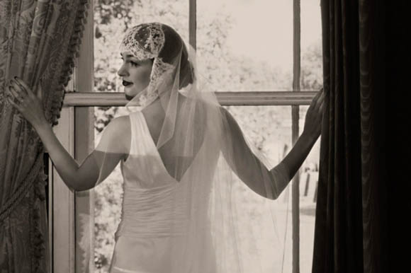 1920s and 1930s vintage wedding, Lansborough Hotel, Ugo Zaldi wedding dress