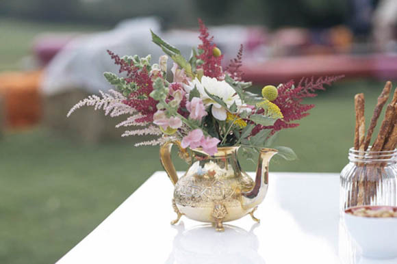 Bell tent village, taxidermy, vintage fair, 1930s style wedding dress