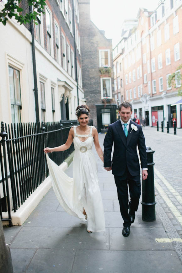 Temperley Wedding Dress, Groucho Club Wedding, London