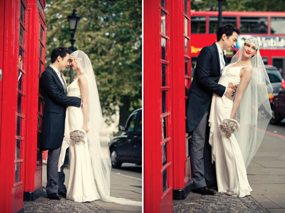 1920s and 1930s vintage wedding, Lansborough Hotel, Ugo Zaldi wedding dress