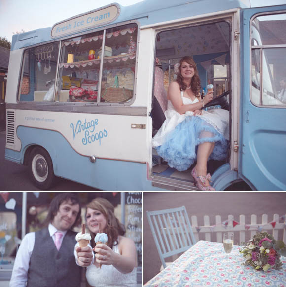 vintage wedding, afternoon tea, vintage icecream van, viven of holloway