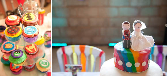 A Superhero and Vintage Inspired Colouful Barn Wedding