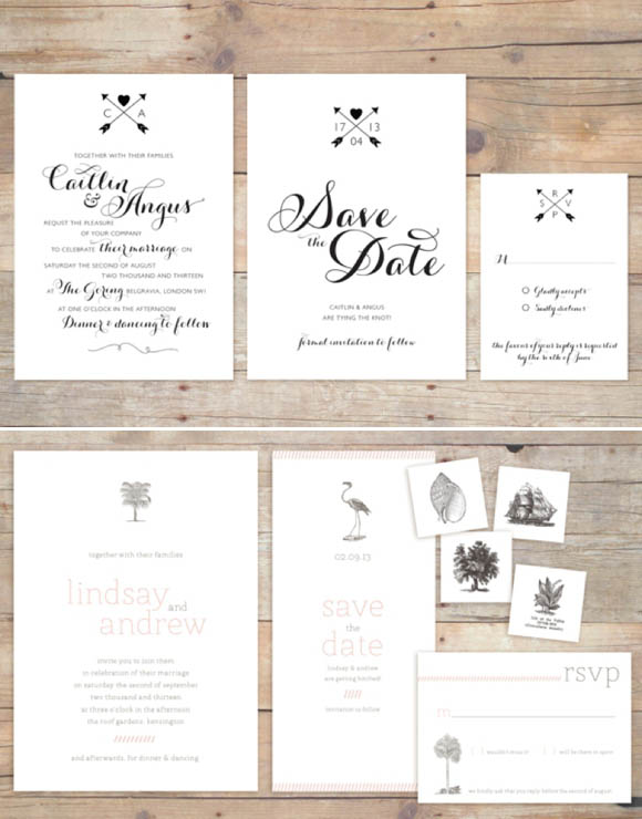 Boutique and letterpress wedding stationery, by Coquette & Press