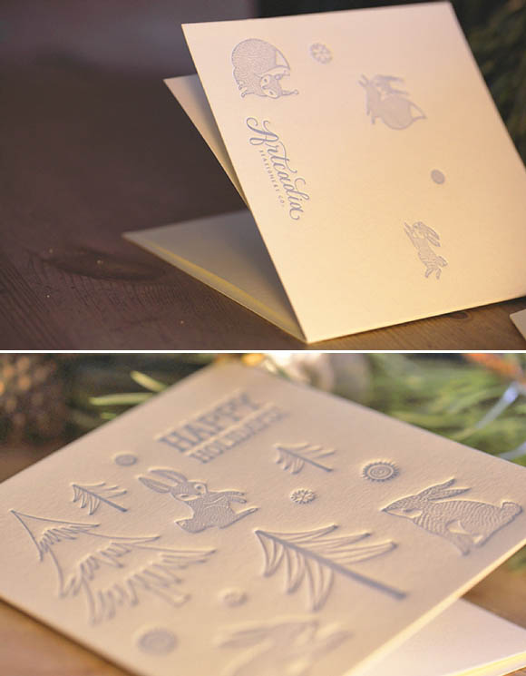 Bespoke letterpress wedding stationery by Artcadia